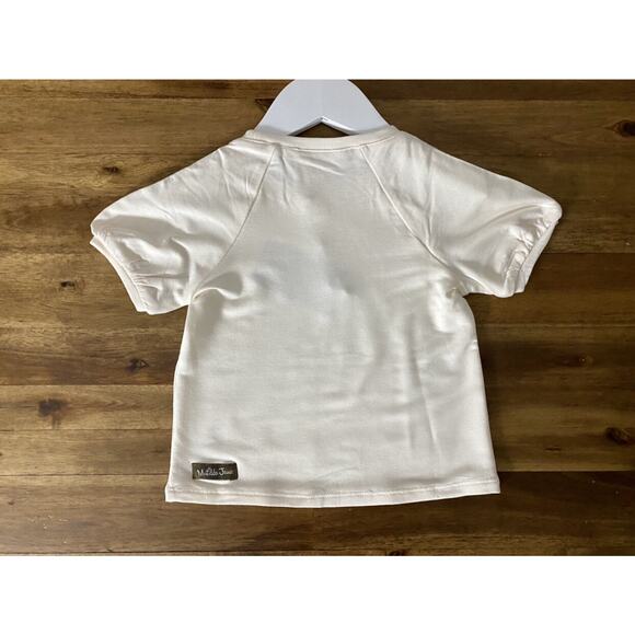 NWT Matilda Jane Enchanted Garden Party Cream Pink Floral Heart Floral Knit Tee - Picture 4 of 5